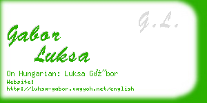 gabor luksa business card